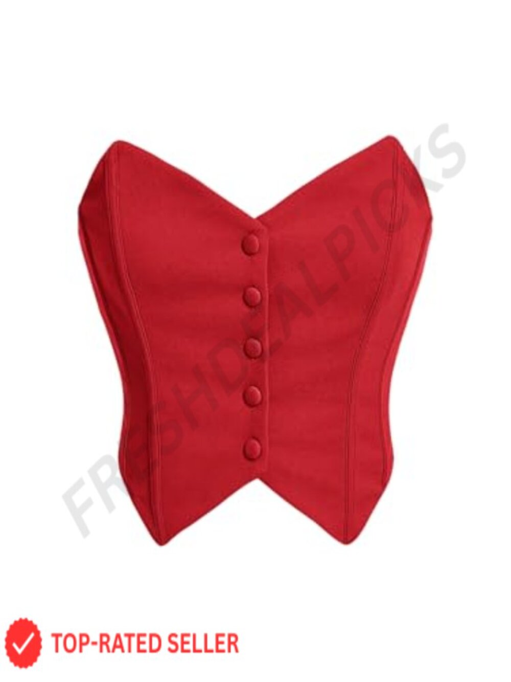 Women's Button Down Bustier Corset Crop Top Strapless Sweetheart Neck